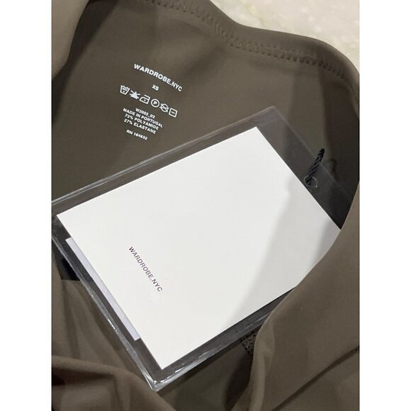 WARDROBE.NYC Bike Shorts in Military Green XSmall New Womens Tights Leggings - Picture 8 of 16